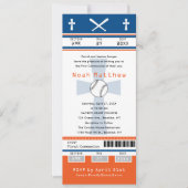 ブルーオレンジファーストコミューンベースボールチケット 招待状 (正面)