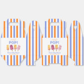 ブルーオレンジフルーツアイスクリームポップシクルベビーシャワー フェイバーボックス (見開き)