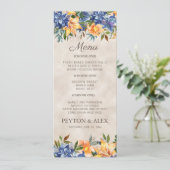 ブルーオレンジフローラ秋結婚秋 メニュー (スタンド正面)