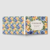 ブルーオレンジフローラ80誕生日 ゲストブック (全面)