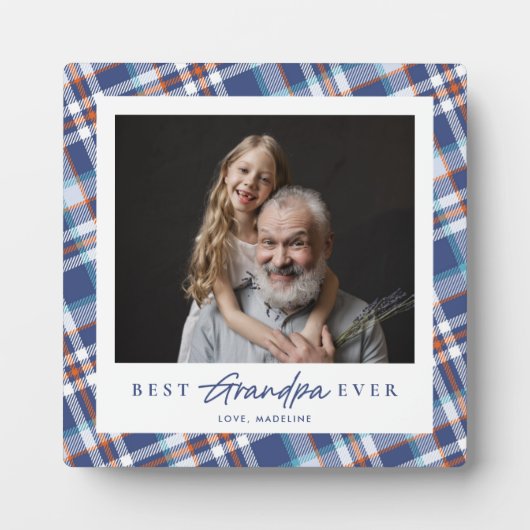 ブルーオレンジプライド最高のグランパエバープラーク フォトプラーク (正面)