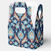 ブルーオレンジホワイトトルコ東洋花柄 フェイバーボックス (オープン)