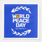 ブルーオレンジ世界平和の日の平和サイン (正面)