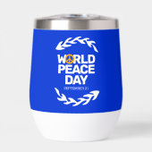 ブルーオレンジ世界平和の日の平和サイン (正面)