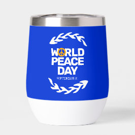 ブルーオレンジ世界平和の日の平和サイン