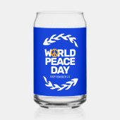 ブルーオレンジ世界平和の日の平和サイン ガラス缶 (裏面)