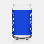 ブルーオレンジ世界平和の日の平和サイン ガラス缶 (左)