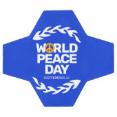 ブルーオレンジ世界平和の日の平和サイン サッカーボール (フラット)
