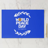 ブルーオレンジ世界平和の日の平和サイン ペーパーパッド (インサイチュ)