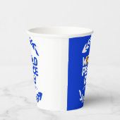 ブルーオレンジ世界平和の日の平和サイン 紙コップ (右)