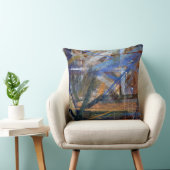 ブルーオレンジ抽象芸術 クッション (椅子)