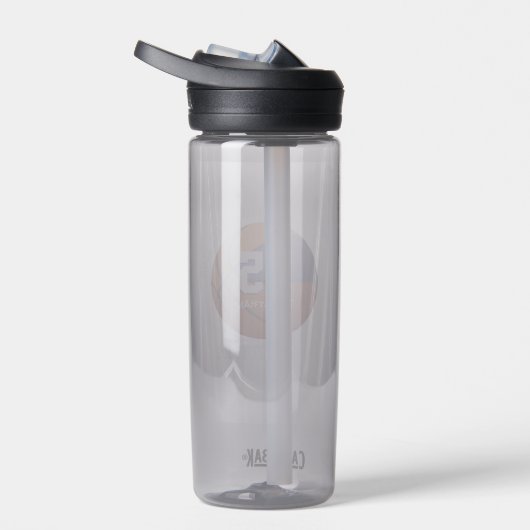 ブルーオレンジ色のバスケットボールのチームは、女の子の男の子をカラー ウォーターボトル (右面)