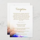 ブルーオレンジ金ゴールド結婚ズ エンクロージャーカード (正面/裏面)