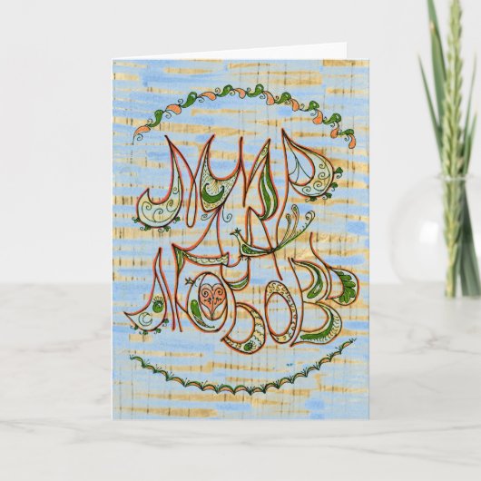 ブルーオンウッドフォークアートピース&ラブウィッシュロシアの シーズンカード (正面)