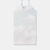 ブルーオンクラウドナインエレガントブライダルシャワーありがとう ギフトタグ (裏面)