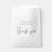 ブルーオンクラウドナインエレガントブライダルシャワーありがとう フェイバーバッグ (正面)