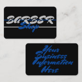 ブルーオンブラック、グレーオンブラック理容師ショップ 名刺 (正面/裏面)