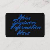 ブルーオンブラック、グレーオンブラック理容師ショップ 名刺 (裏面)