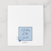 ブルーオンブルーフラワーブロッサム結婚ズ プレイスカード (外部開封)