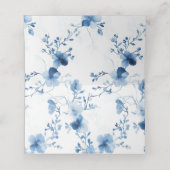 ブルーオンブルーフラワーブロッサム結婚ズ プレイスカード (内部開封)