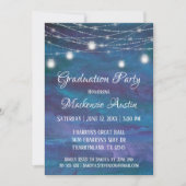 ブルーオンブレ卒業 | ターコイズ バイオレット パープル 招待状 (正面)