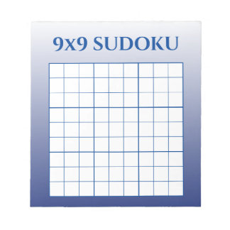 ブルーオンブレ 9×9 数独テンプレート ノートパッド