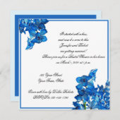 ブルーオーキッドのブライダルシャワーの招待状 招待状 (正面/裏面)