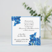 ブルーオーキッドのブライダルシャワーの招待状 招待状 (スタンド正面)