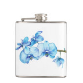 ブルーオーキッドの植物の芸術 フラスク (正面)