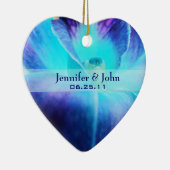 ブルーオーキッドの結婚式のオーナメント セラミックオーナメント (右)