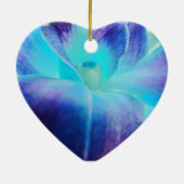 ブルーオーキッドの結婚式のオーナメント セラミックオーナメント (裏面)