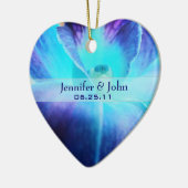 ブルーオーキッドの結婚式のオーナメント セラミックオーナメント (左)