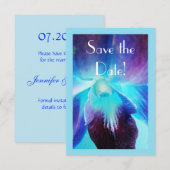 ブルーオーキッドのSave the Dateのお知らせ セーブザデート (正面/裏面)