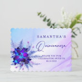 ブルーオーキッドキンセアニラサンキューカード 招待状 (スタンド正面)