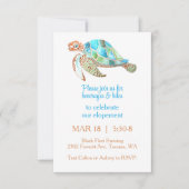 ブルーオーキッドシータートルエロペメント披露宴パーティー 招待状 (正面)