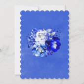 ブルーオーキッド結婚ズサンキューカード 招待状 (裏面)