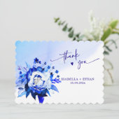 ブルーオーキッド結婚ズサンキューカード 招待状 (スタンド正面)
