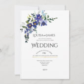 ブルーオーキッド結婚式招待状 招待状 (正面)