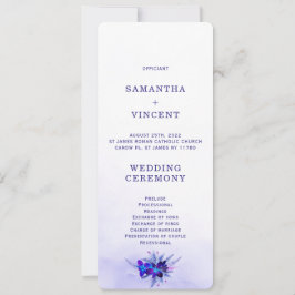 ブルーオーキッド結婚式 プログラムテンプレート 招待状