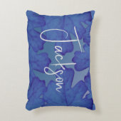 ブルーオークリーフパーソナライズ アクセントクッション (正面(垂直))