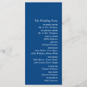 ブルーオーク素朴の木ミニマル結婚と プログラム (裏面)