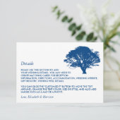 ブルーオーク素朴の木ミニマル結婚の詳細 エンクロージャーカード (スタンド正面)