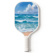 ブルーオーシャンウェーブ | ビーチ 海の水彩画