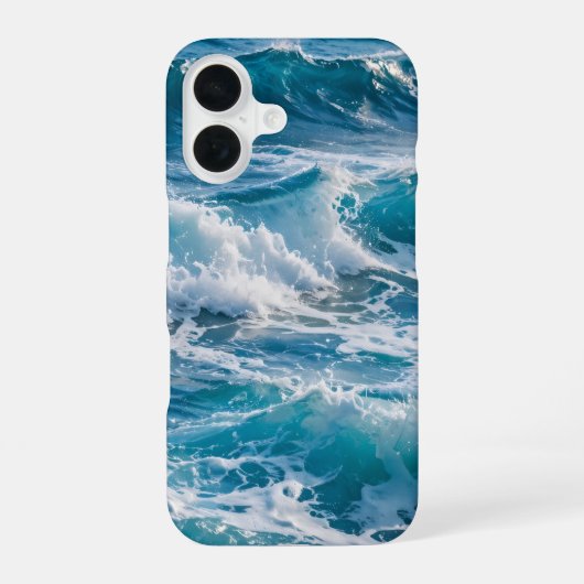 ブルーオーシャンウェーブiPhoneケース iPhone 16ケース (裏面)