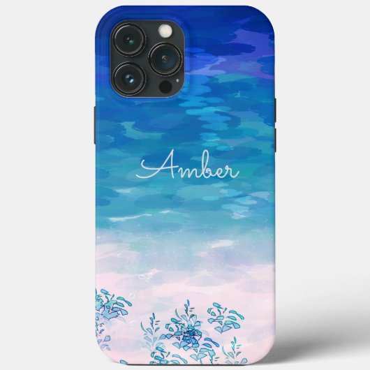 ブルーオーシャンシーサイドパーソナライズデザイン Case-Mate iPhoneケース (裏面)
