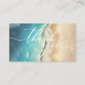 ブルーオーシャンビーチ　結婚式の日の共有に感謝 エンクロージャーカード (裏面)