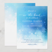 ブルーオーシャン ウォーターカラー ウェディング 招待状 (正面/裏面)
