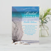 ブルーオーシャン & サンディビーチ ブライダルシャワー 招待状 (スタンド正面)
