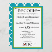 ブルーオージクリスチャン結婚式招待状 招待状 (正面/裏面)