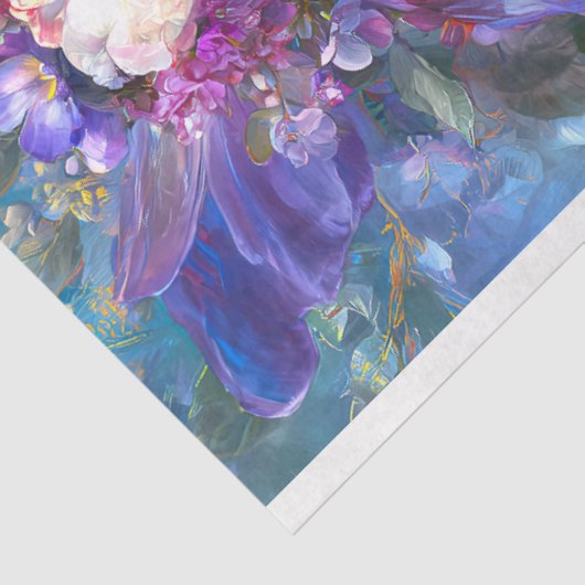 ブルーオーストラリア産オウムとフローラクラウンの切り離 薄葉紙 (詳細)